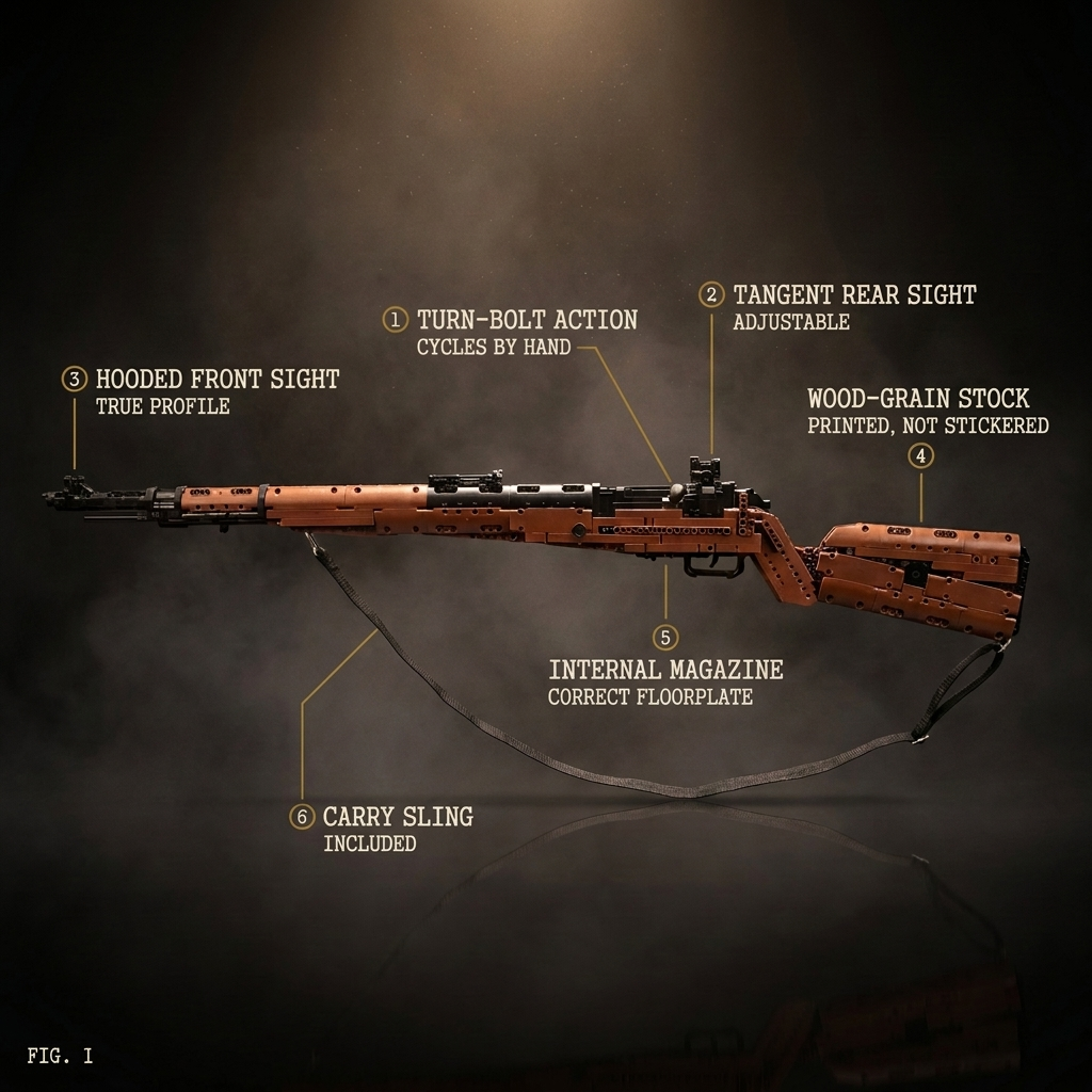 Kar98k WWII Bolt-Action Rifle | 1117 PCS